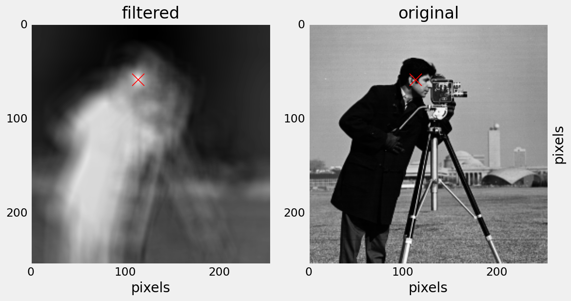 Locate the maximum filter response.