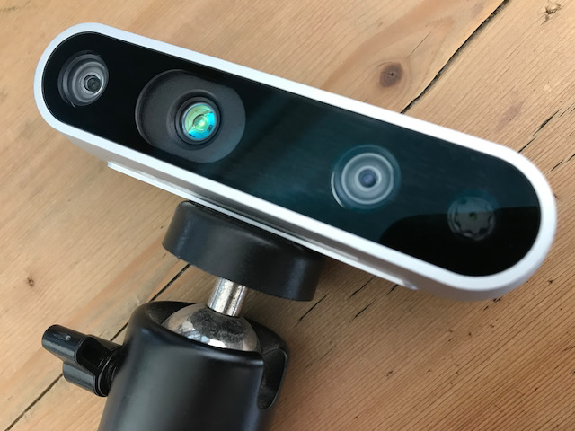 A stereo camera. Intel D435