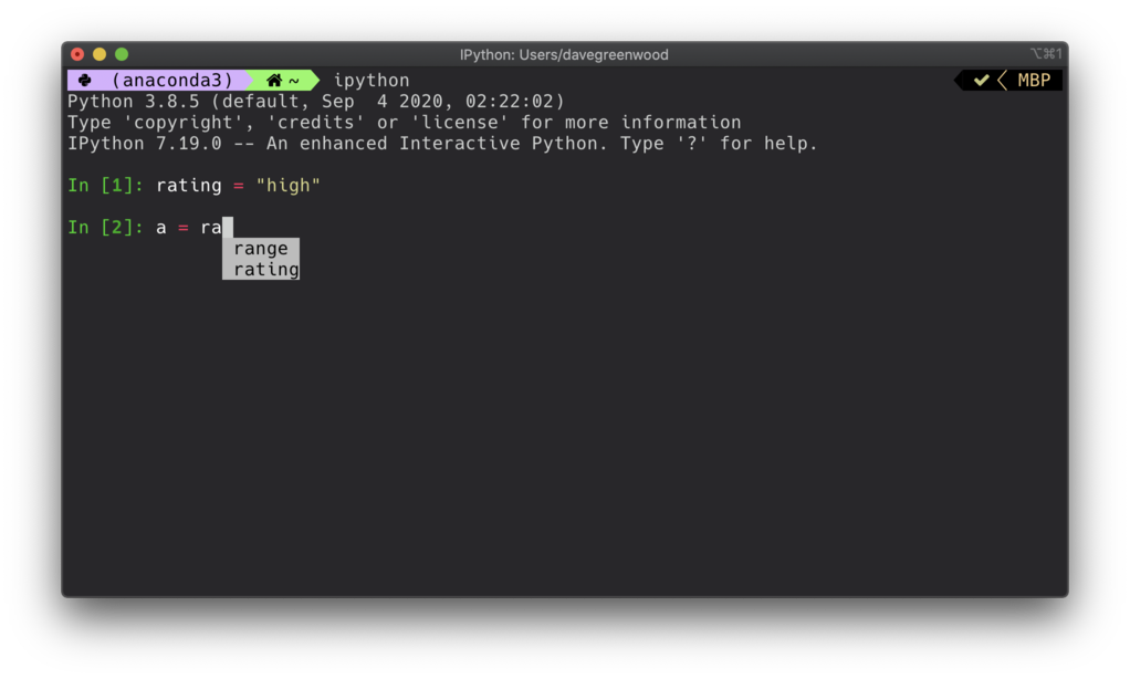 Interactive Python Shell